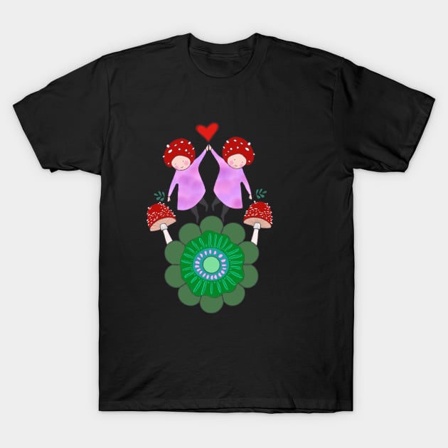 Sweet Amanita Devas T-Shirt by HealingHearts17